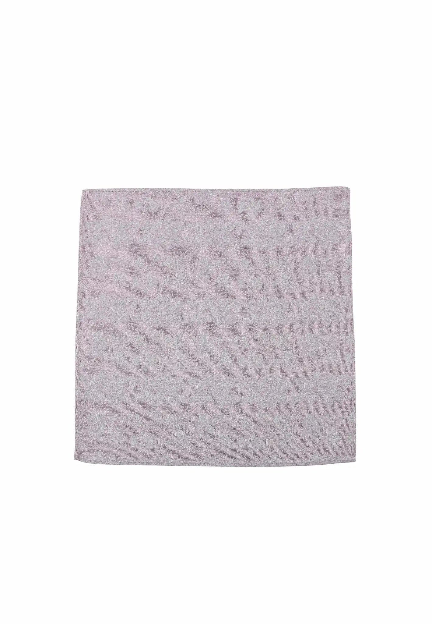 (Rosa) Einstecktuch Herren Paisley Seide 28x28 cm – Gesamtansicht
