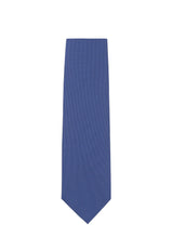 (Jeansblau) Seidenkrawatte Picoté 8cm Überlänge 170cm flach