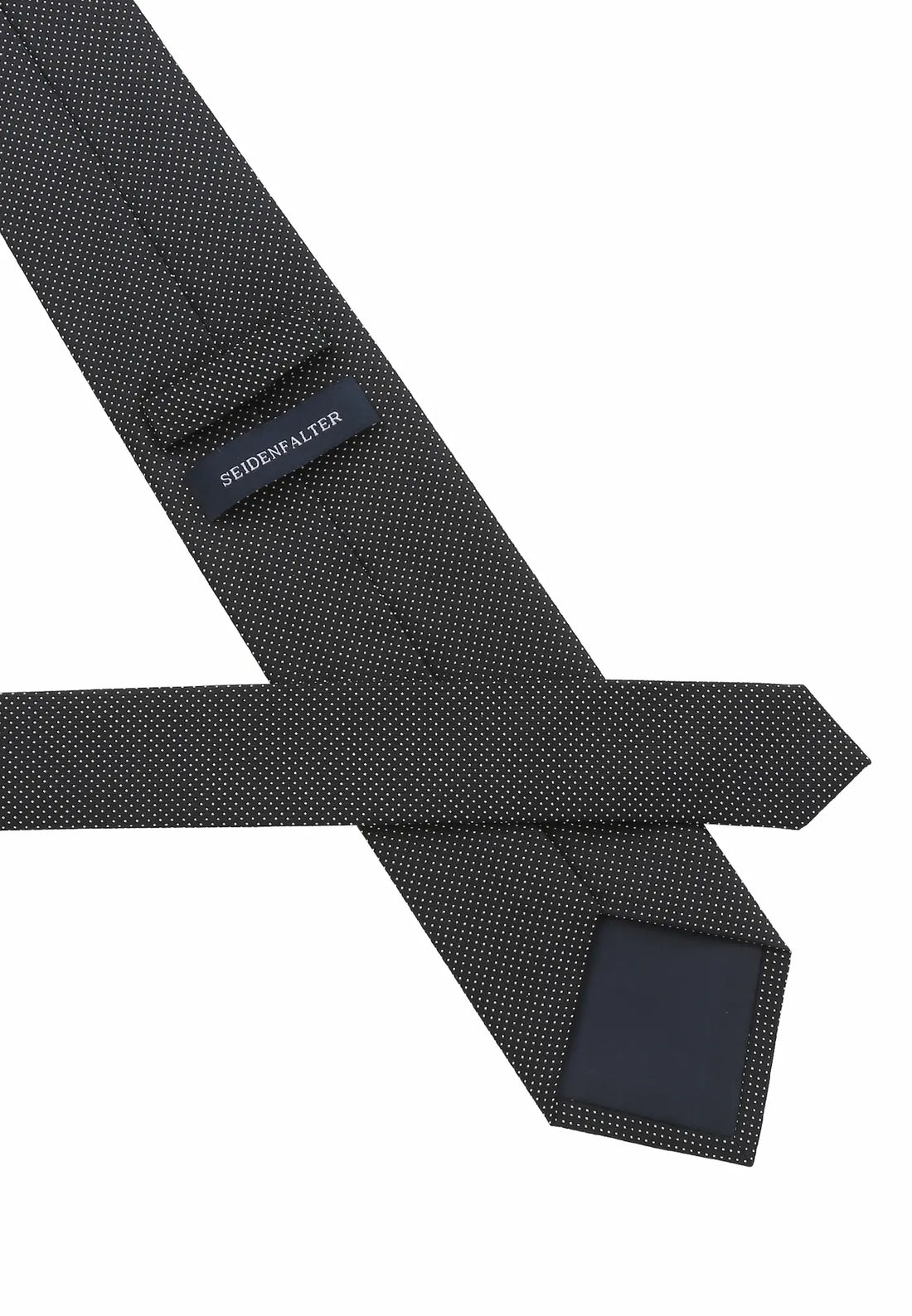 (Schwarz) Seidenkrawatte Picoté Detail Materialstruktur 100% Seide