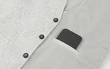 (Champagner) Hochzeitsweste Paisley – Detailansicht Innentasche mit Handy