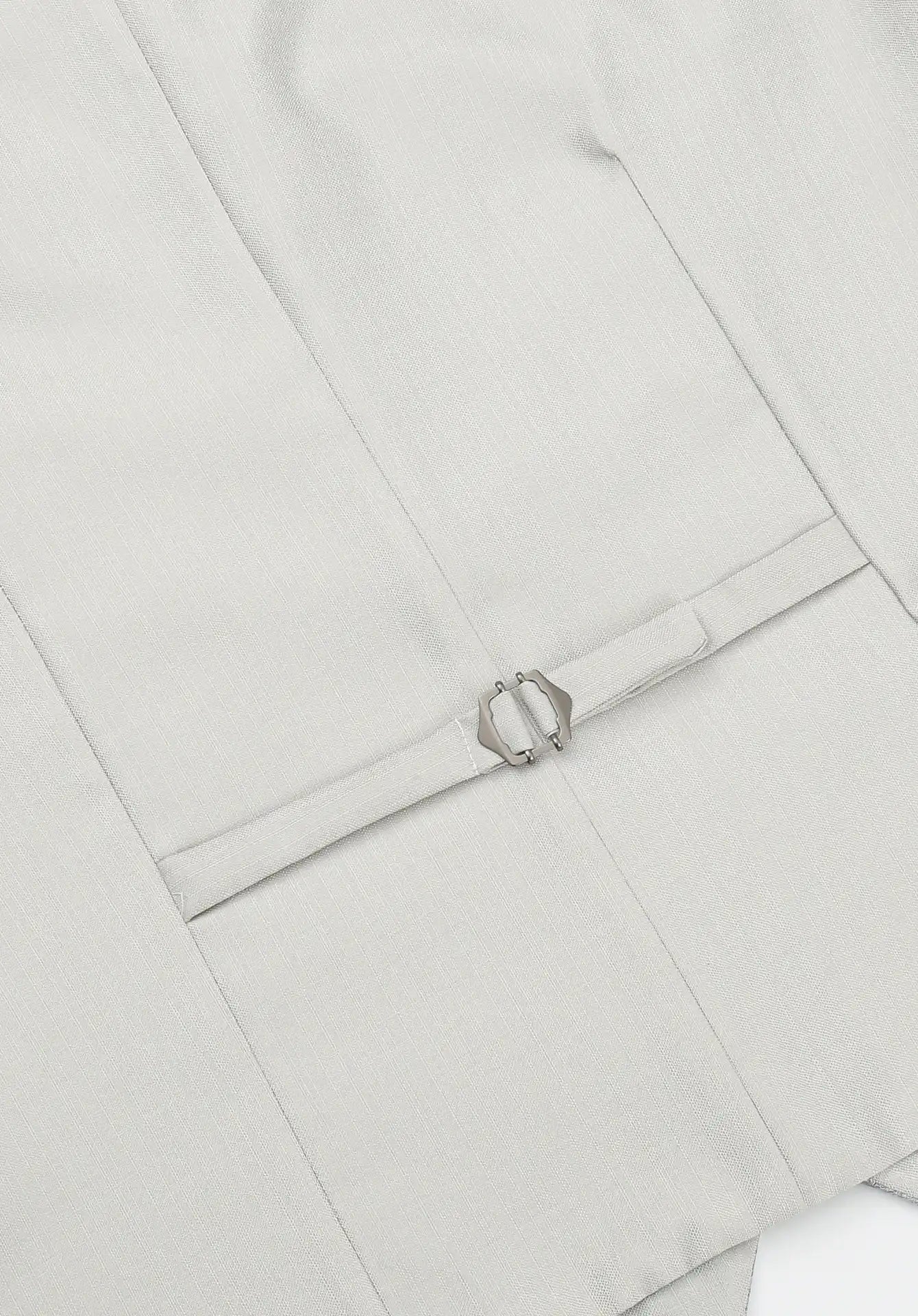 (Blau) Hochzeitsweste Herren – Rückseite mit verstellbarem Riegel und Metallschnalle