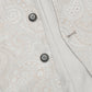 (Beige) Hochzeitsweste Herren Paisley – Detailansicht Knöpfe und Paisley-Muster