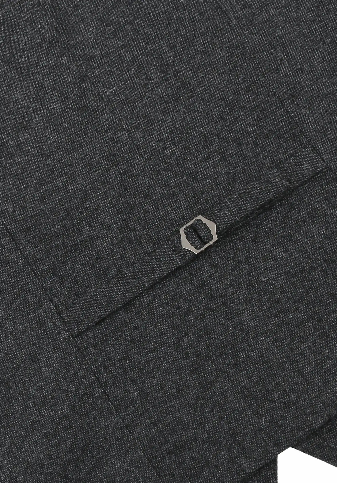 (Anthrazit) Weste Tweed – Rückansicht mit verstellbarem Riegel
