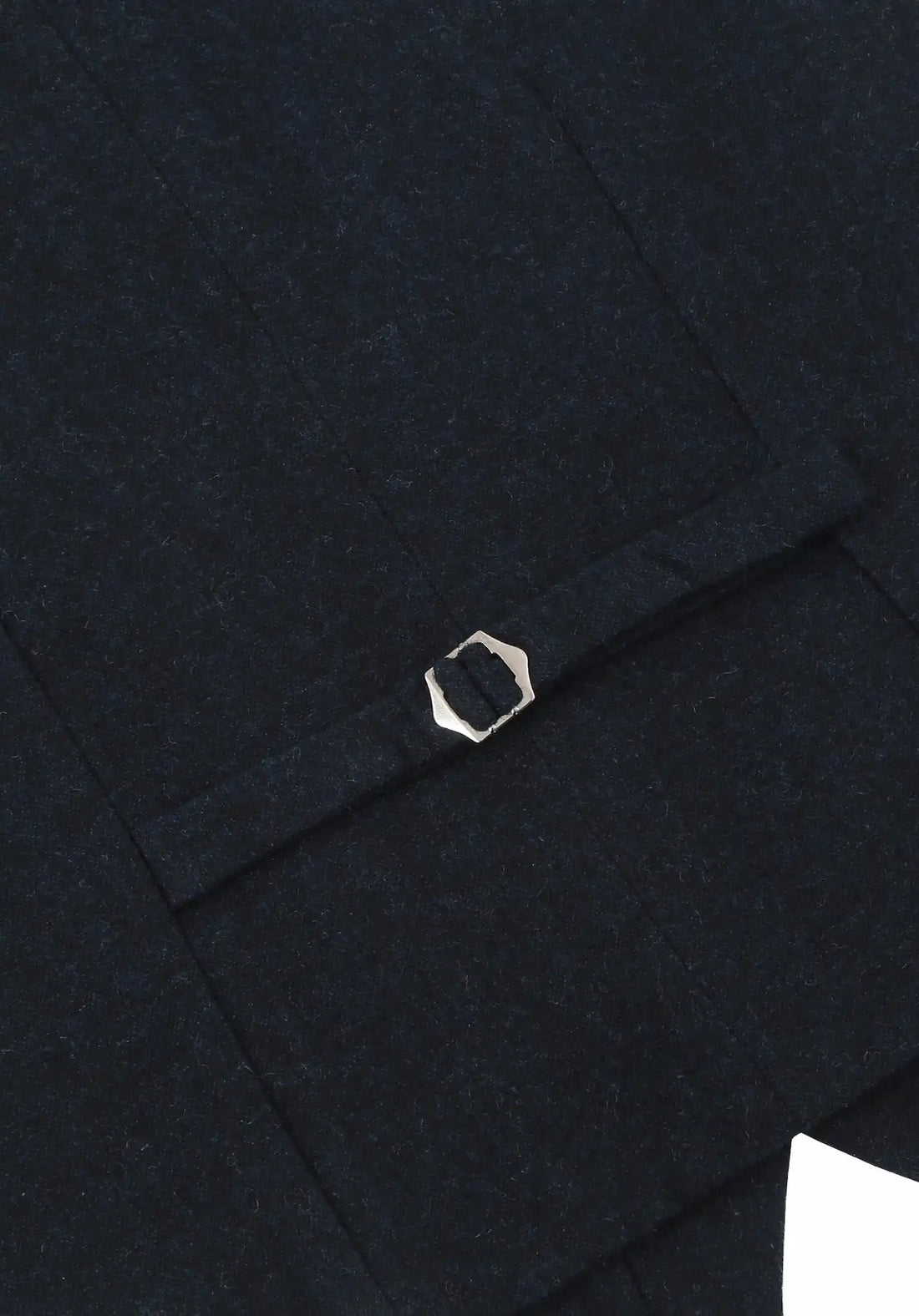 (Dunkelblau) Weste Tweed – Rückansicht mit verstellbarem Riegel