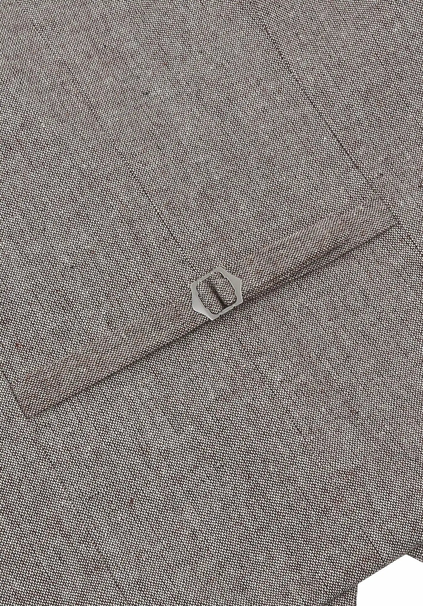 (Beige) Weste Tweed – Rückansicht mit verstellbarem Riegel