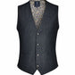 (Anthrazit) Herrenweste Tweed mit floralem Innenfutter – Prince Bowtie
