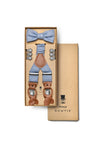 (Hellblau) Hosenträger Set mit Fliege im Sale bei style4him.de