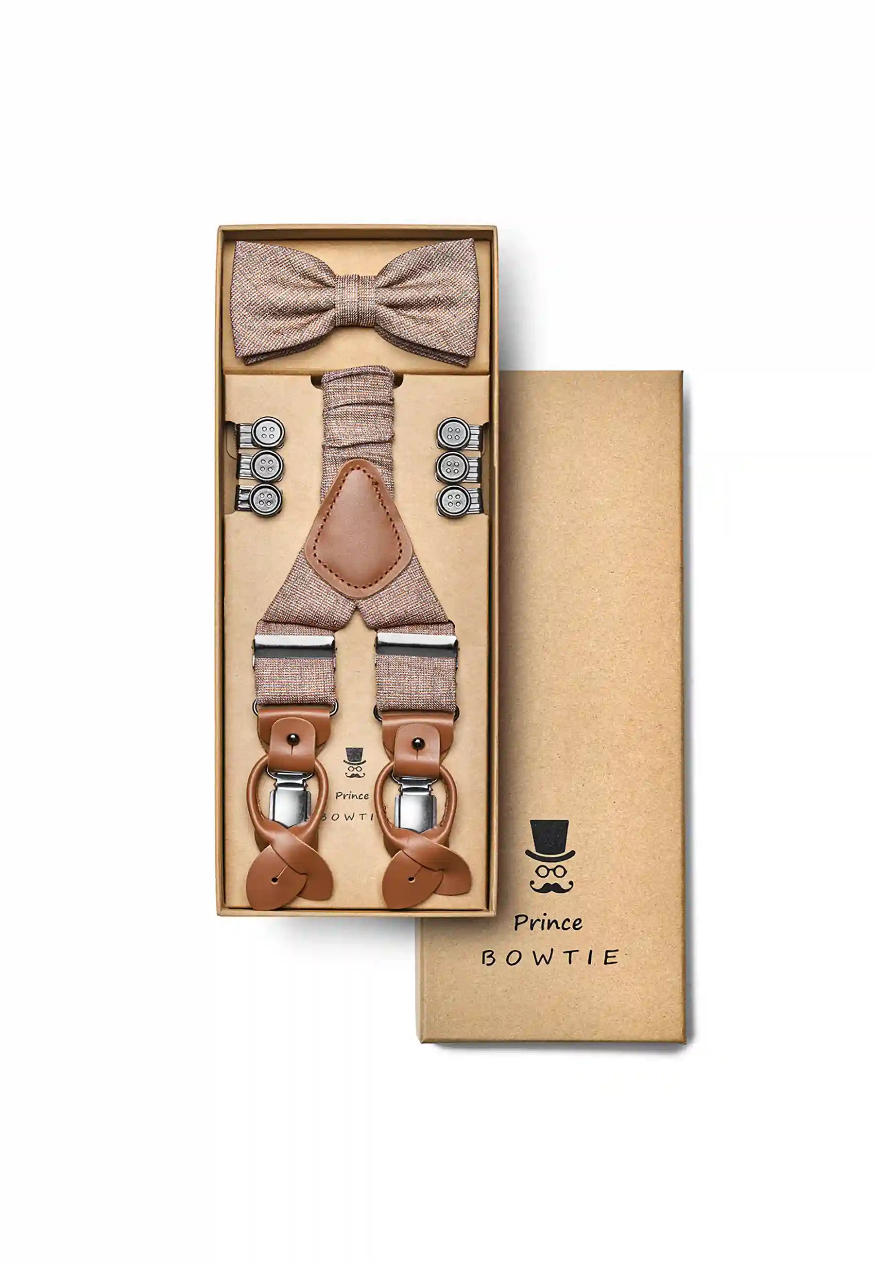 (Ziegel) Hosenträger Set mit Fliege im Sale bei style4him.de