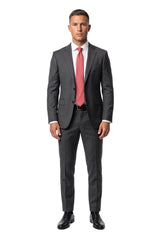 (Hellrot) seidenkrawatte herren picote überlänge getragen ganzkörper look