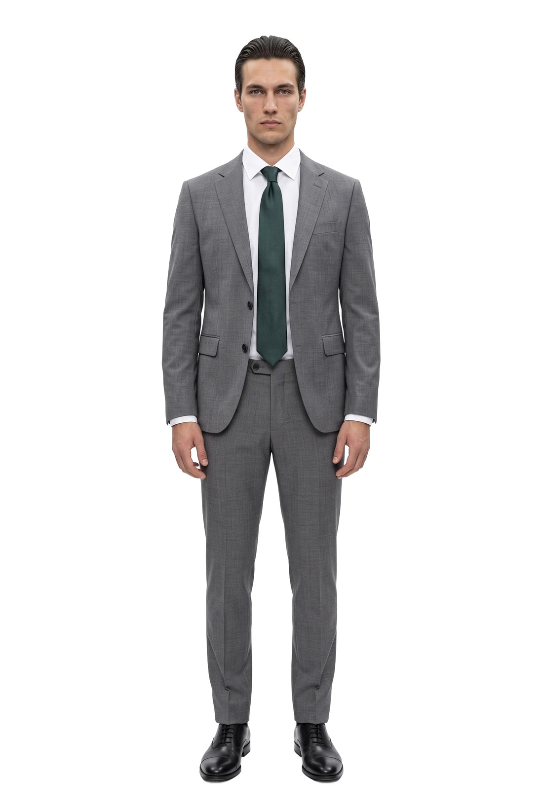 (Dunkelgrün) seidenkrawatte herren uni getragen ganzkörper look