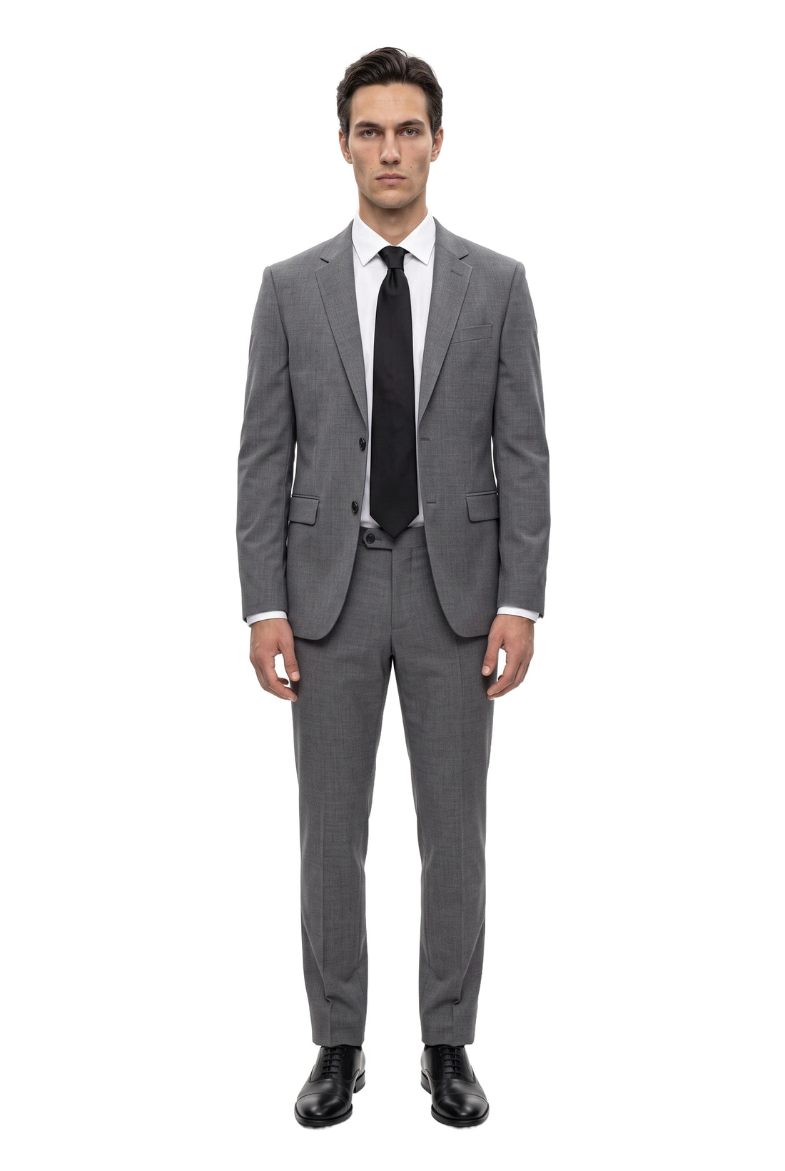 (Schwarz) seidenkrawatte herren uni überlänge getragen ganzkörper look
